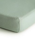 Load image into Gallery viewer, Muslin crib sheets (Roman Green)
